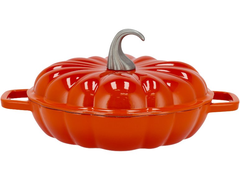 Faitout Citrouille en fonte emaillée Premium, Ø 27 cm