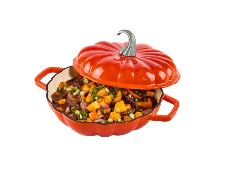 Faitout Citrouille en fonte emaillée Premium, Ø 27 cm