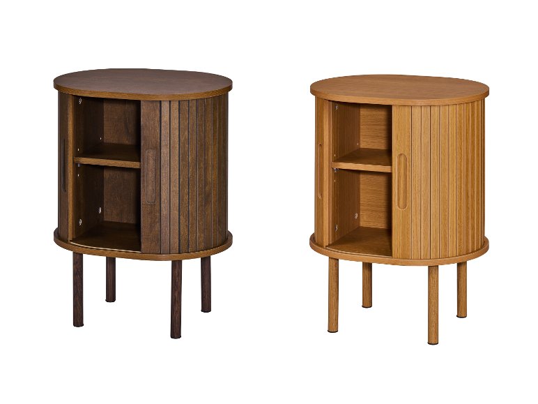 Table de chevet avec portes à rideau