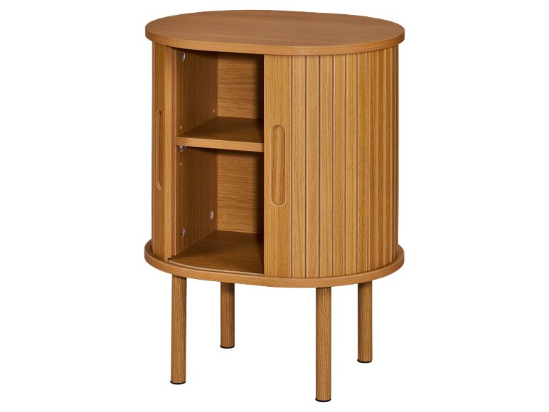 Table de chevet avec portes à rideau