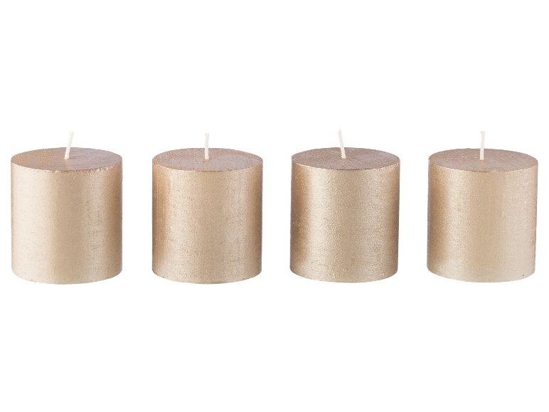 Bougies rustiques, 4 pièces