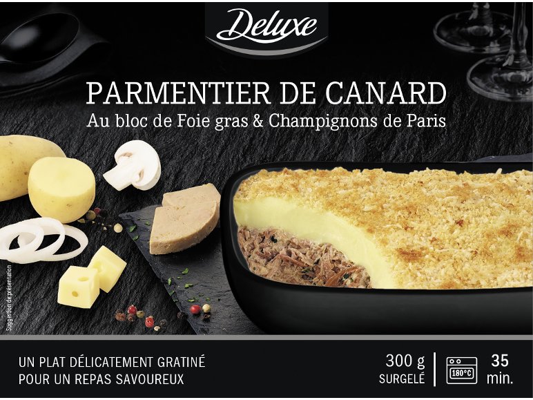 Parmentier de canard au bloc de foie gras