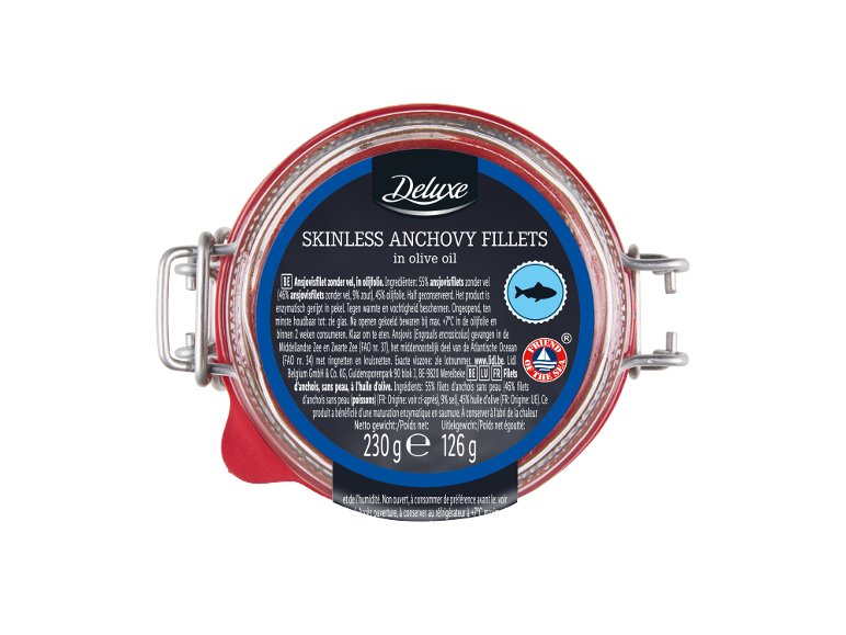 Filets d'anchois salés à l'huile d'olive