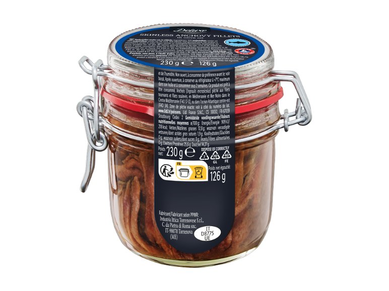 Filets d'anchois salés à l'huile d'olive