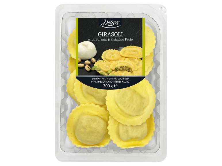 Raviolis burrata pistache pesto