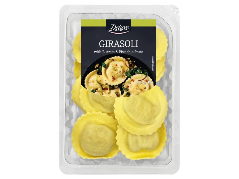 Raviolis burrata pistache pesto