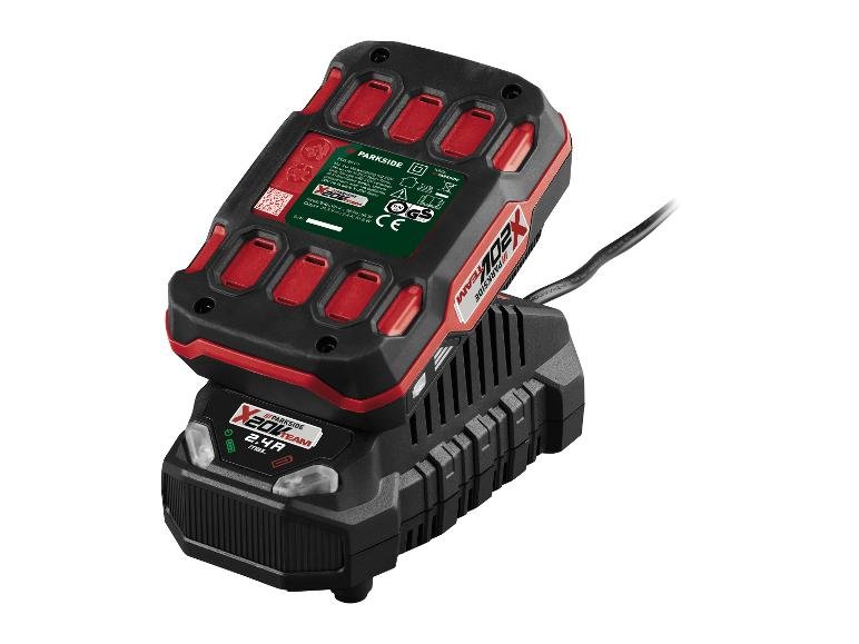 Set de perceuse-visseuse à percussion sans fil 20 V « PSBSAP 20-Li D4 », avec batterie et chargeur.