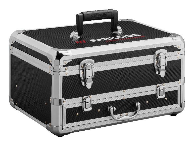 Set de perceuse-visseuse à percussion sans fil 20 V « PSBSAP 20-Li D4 », avec batterie et chargeur.
