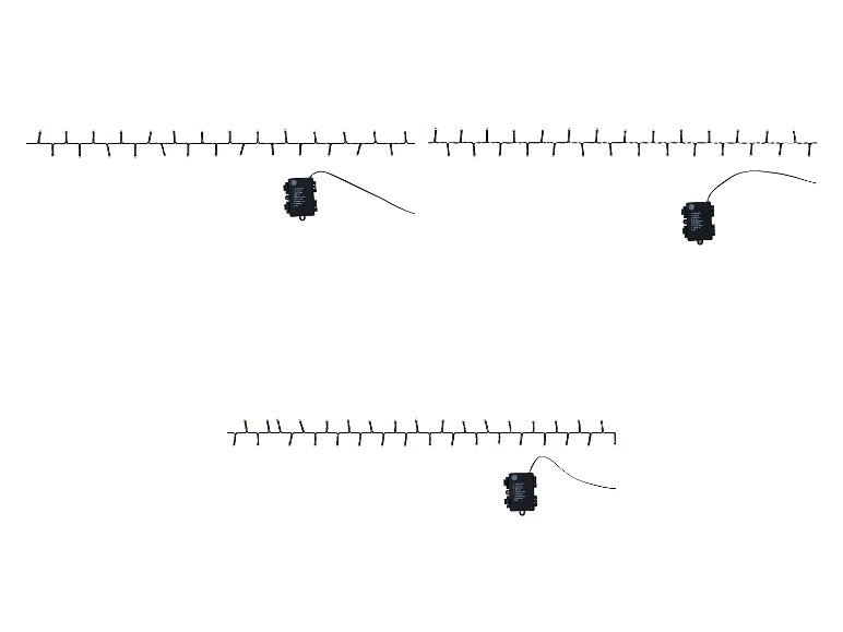 Guirlande lumineuse LED, avec 8 effets lumineux.
