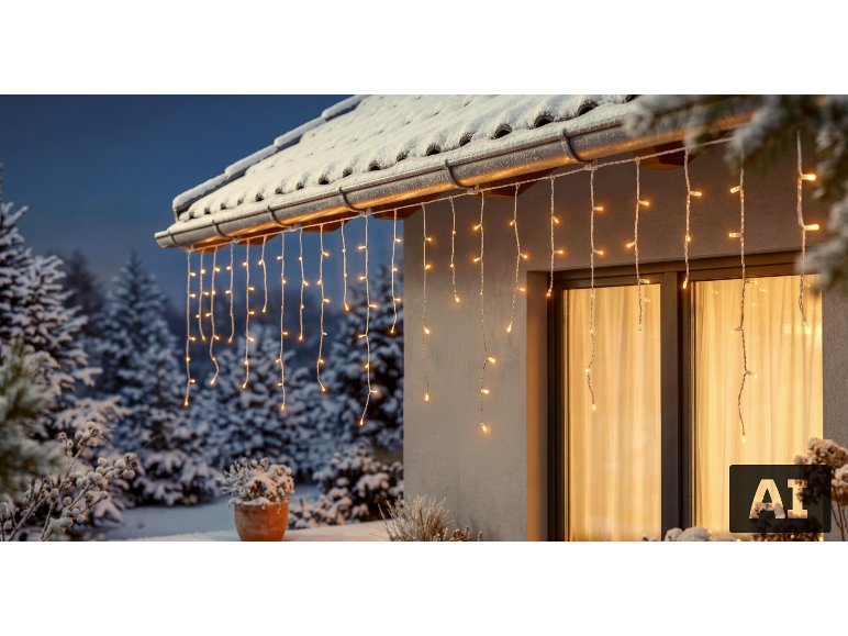 Rideau lumineux LED, 40 brins