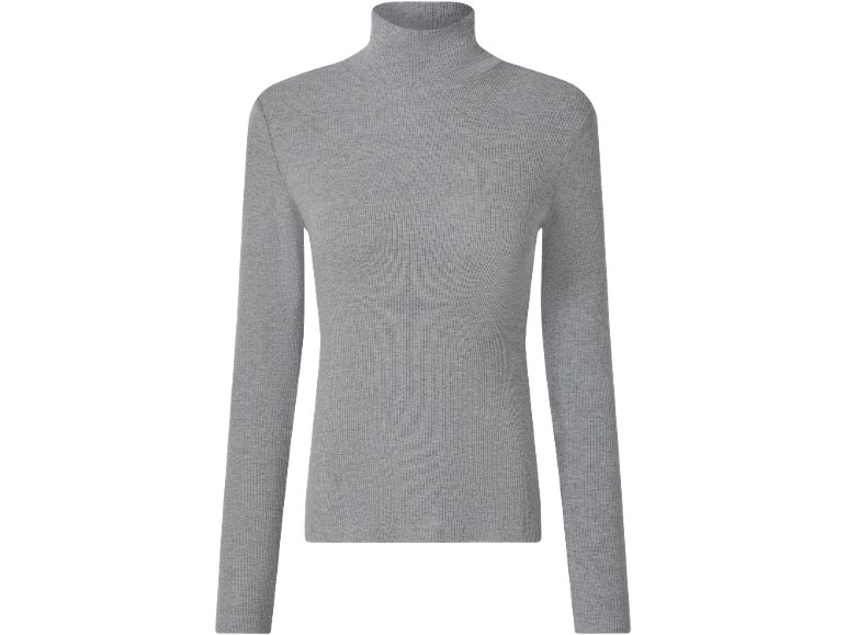 Tee-shirt col roulé côtelé femme