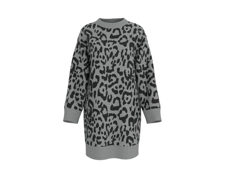 Robe pull en jacquard femme
