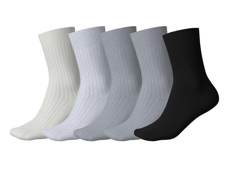 Lot de 5 paires de chaussettes côtelées femme
