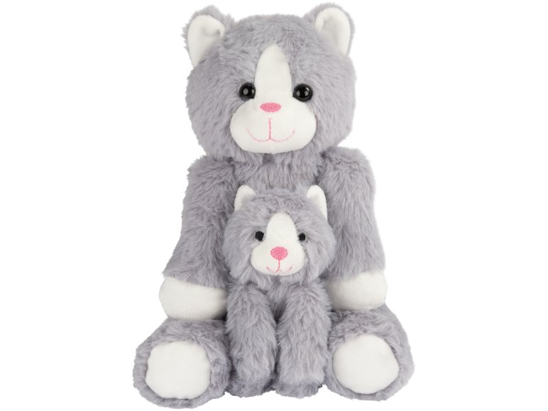 Peluche maman avec bébé Chat ou Chien ou Cheval ou Lapin