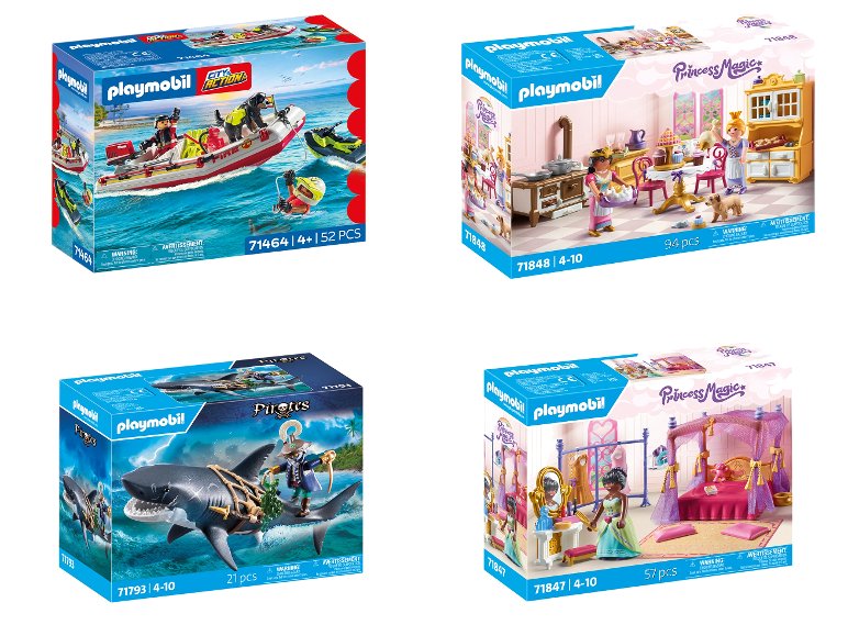 Coffret de jeux best-seller Bateau de pompier ou Requin ou Cuisine ou Chambre