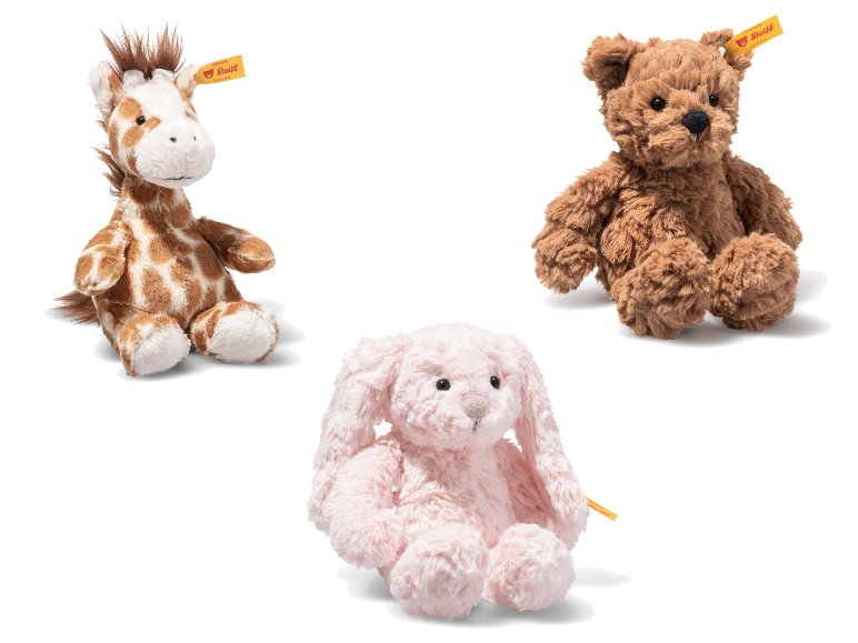 Peluche Girafe Girta ou Lapin Tilda ou Ours Teddy Terry