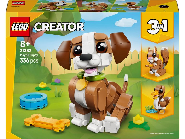 31382 Ensemble 3-en-1 « Animaux mignons : Le chiot joueur »