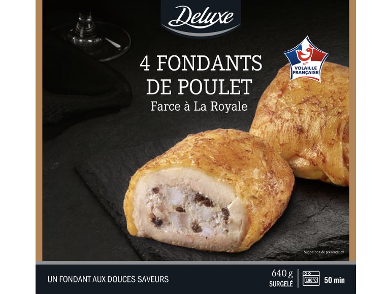 4 fondantq de poulet farcie royale