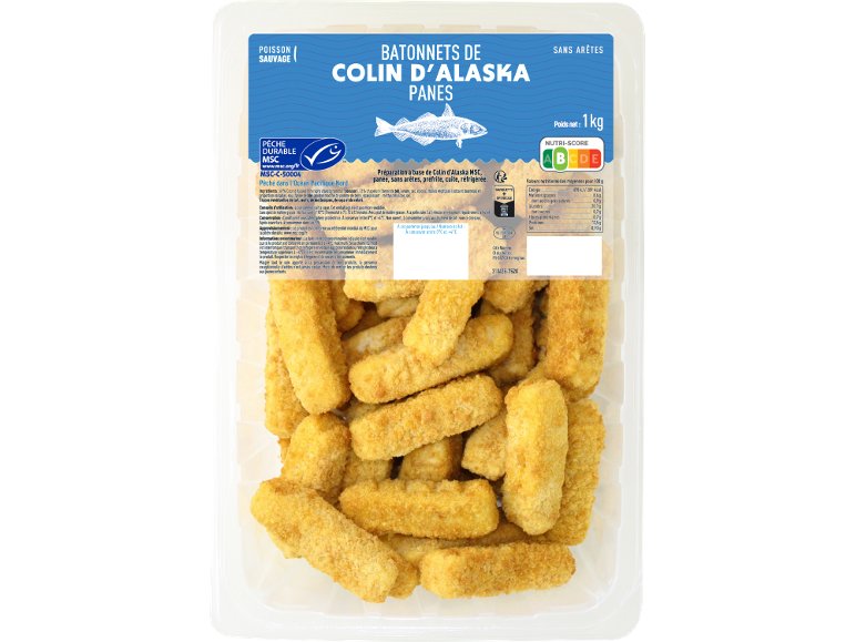 Bâtonnets de colin d'Alaska