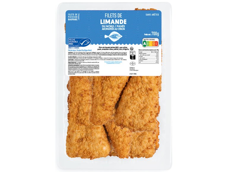 Filets de limande MSC panés