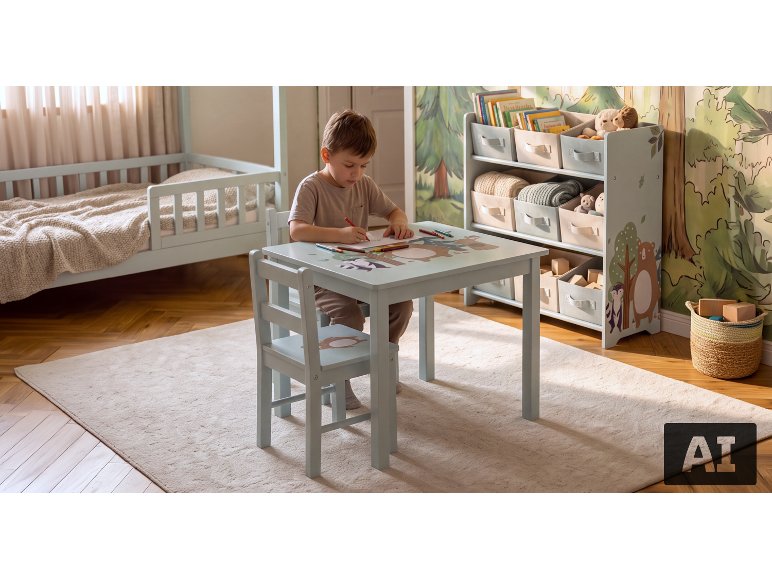 Table enfant avec 2 chaises