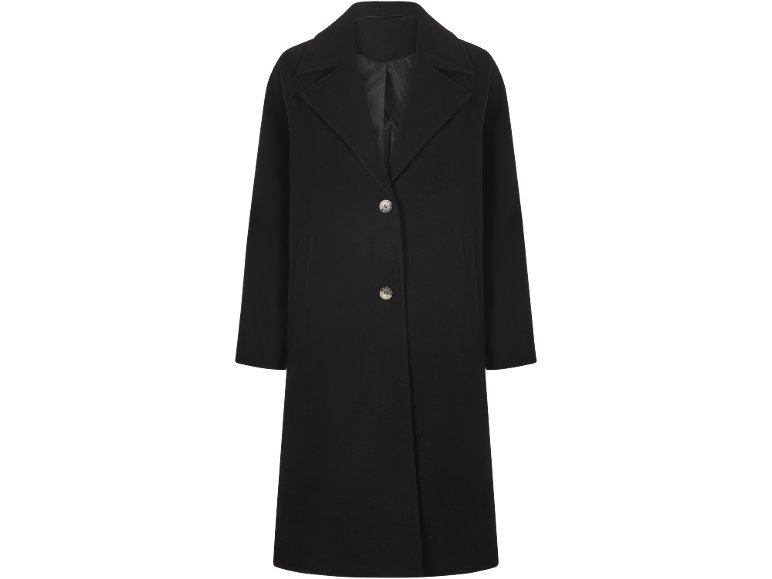 Manteau long aspect laine femme