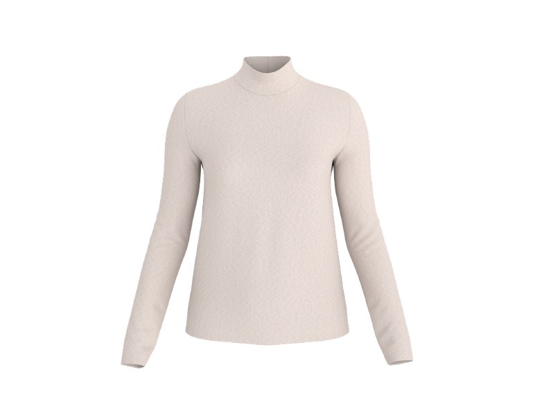 Haut à col roulé en maille fine femme