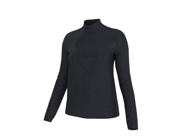 Haut à col roulé en maille fine femme