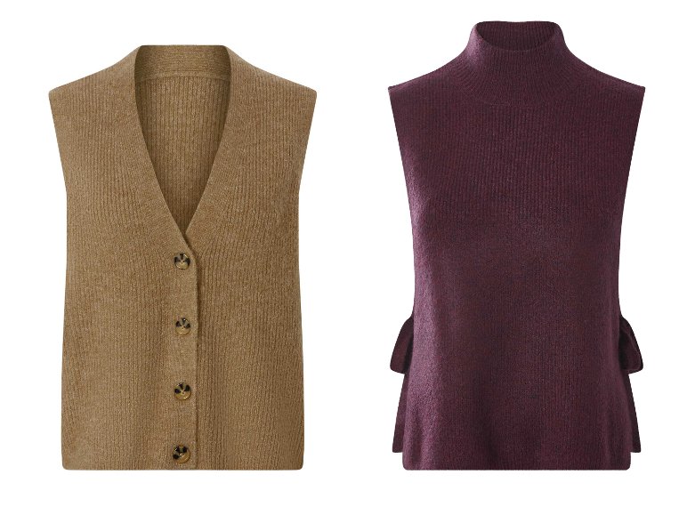 Pull sans manches en maille femme