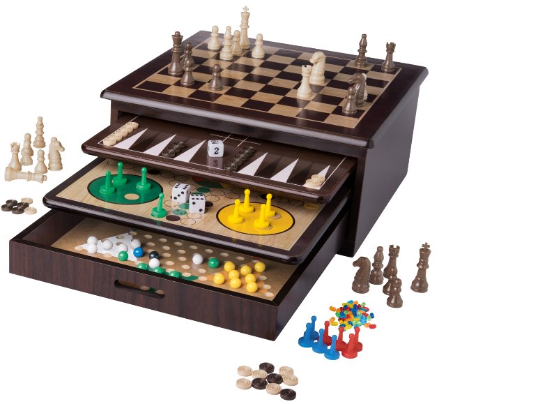 Coffret de jeux 10-en-1 en bois