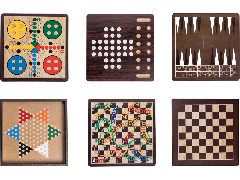Coffret de jeux 10-en-1 en bois