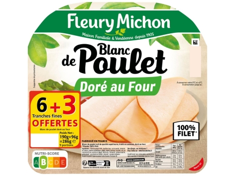 Fleury Michon blanc de poulet doré au four