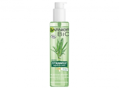 Garnier Bio Gel nettoyant à la citronnelle pour le visage