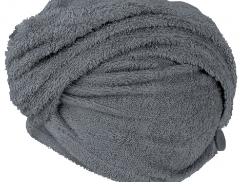 Serviette turban avec bouton