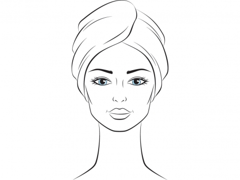 Serviette turban avec bouton