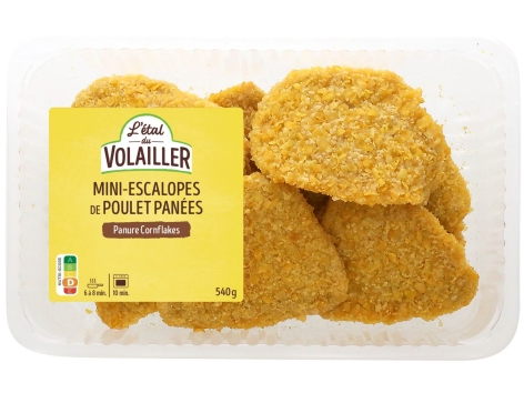 Mini escalopes de poulet panées