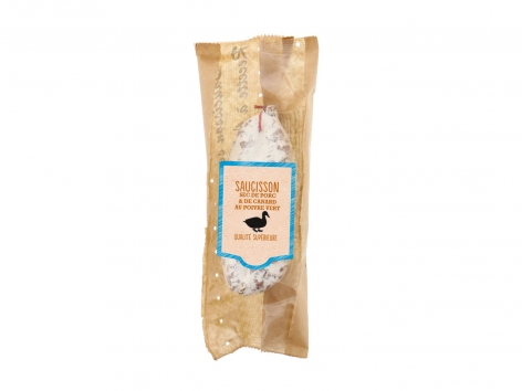 Saucisson au canard et poivre vert