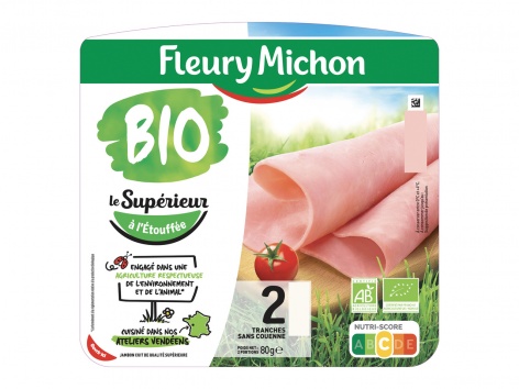 Fleury Michon jambon cuit à l’étouffé supérieur Bio