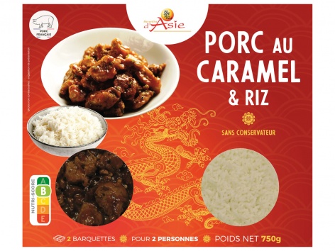 Porc au caramel et riz