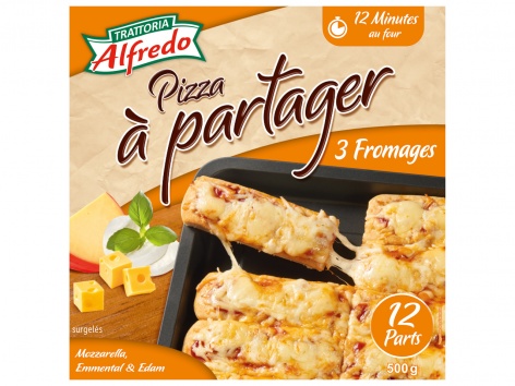 Pizza 3 fromages à partager