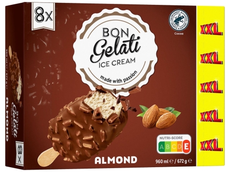 8 bâtonnets glacés vanille amande