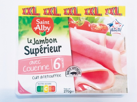 Jambon cuit supérieur avec couenne XXL