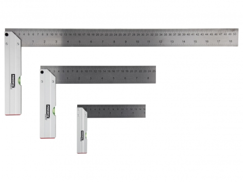 Set d’équerres, niveau à bulle ou guide de coupe