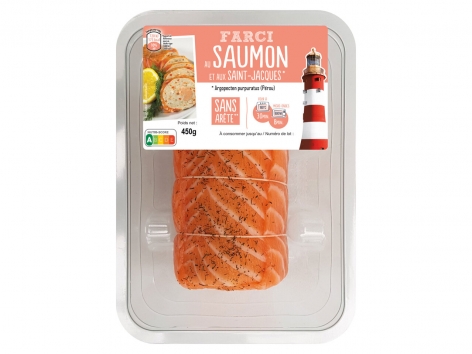 Farci au saumon et aux Saint-Jacques