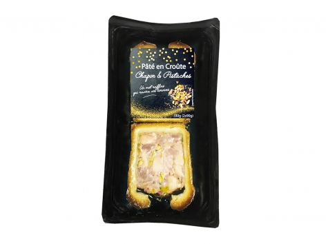Pâté en croûte au chapon et pistaches