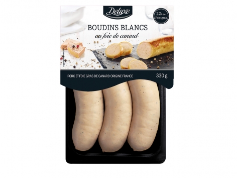 Boudins blancs au foie de canard