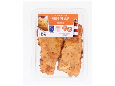 2 filets de merlu blanc MSC meunière