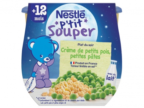Nestlé P'tit souper crème de petits pois, petites pâtes