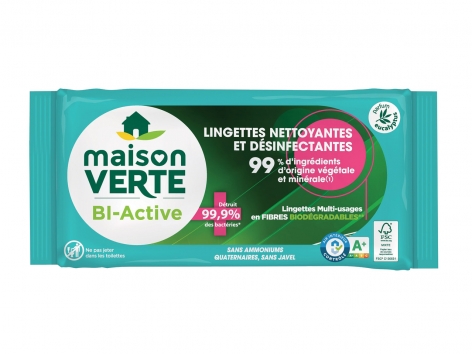 Maison verte lingettes désinfectantes 0 %