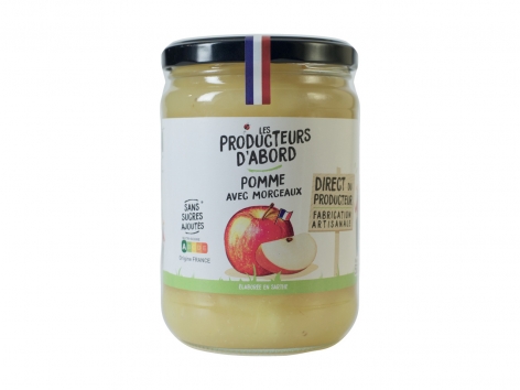Compote de pommes avec morceaux